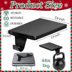 HMASYO Christmas Stocking Holders for Mantle Set of 2, Black Heavy Duty Iron Stocking Hangers Base, Low Profile Weighted Stocking Holder Hooks for Fireplace Tabletop Shelf Christmas Decoration