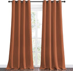 NICETOWN Halloween Burnt Orange Blackout Curtains for Sliding Door - 55 by 96, 2 Pieces, Blocking Out Sunlight Window Treatment Modern Design Grommet Curtain Panels for Dining Room
