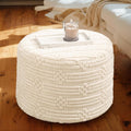 Asuprui Ottoman Foot Rest,Linen,All-in-one Foam Pouf Footstool 20x14 in | Footstool Ottoman,Stuffed Pouf Ottoman,All-in-one Foam Filler, Footrest,Beanbag Chair,Cozy Lounging, Floor Pouf & Chic Decor