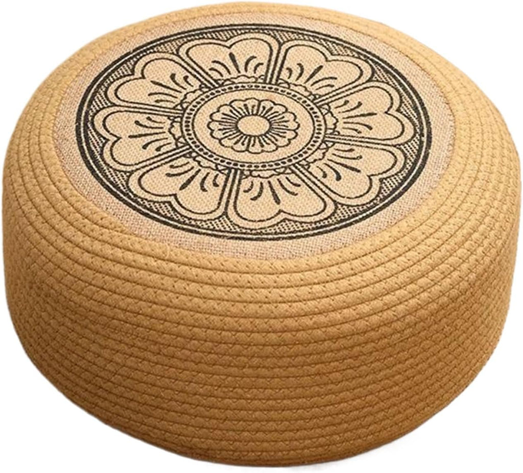 Outdoor Pouf Ottoman, Patio Ottomans and Footstools, Floor Seating for Exterior Deck Living Space Garden Home Placement Coastal Patio Poolside