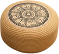 Outdoor Pouf Ottoman, Patio Ottomans and Footstools, Floor Seating for Exterior Deck Living Space Garden Home Placement Coastal Patio Poolside