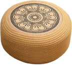 Outdoor Pouf Ottoman, Patio Ottomans and Footstools, Floor Seating for Exterior Deck Living Space Garden Home Placement Coastal Patio Poolside