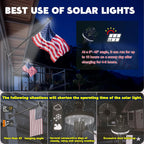 ZMTECH 1PC Flagpole Solar Light, Solar Flag Pole Lights, Outdoor Waterproof LED for 5-10FT Flag Poles, Flag Light Fits 1in Diameter Poles, Auto On/Off & Solar Charging (Black)