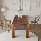 20"-118" Extendable Dining Table for 2-12 People, Modern Modular Extension Table, Space-Saving Extra Long Folding Dining Table, Multifunctional Conference Meeting Table, Walnut