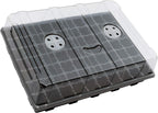 Gardzen Seed Starter Tray, 5 Pack Smiling Face Plant Germination Trays with Total 350-Cell, Seed Starter Kit with Humidity Vented Domes and Bases for Starting Vegetable Flower Herb Seeds 18" x 14"