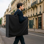 EupHHonycs 6 Foot Folding Table Storage Bag Portable Waterproof Heavy Duty Large Carrying Bag for Folding Picnic/Camp Tables Transport Organizer, 31" D X 37" W X 4.5" H, Black