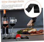 Black Silicone Wine Holder Foldable Bottle Stacking Mat for Sealed Bottles | Pyramid Shape, Format, Anti Slip Pads, Portable Design for Bar Display and Storage