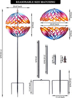 MUMTOP Wind Spinner 360 Degrees Double Steel Metal Wind Sculpture is Suitable for Decorating Your Patio, Lawn & Garden