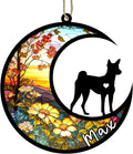 Personalized Dog Memorial, Custom Name Basenji Dog Christmas Ornament with Name, Custom Breeds, Pet Loss Light Catcher, Gifts for Lovers Loss of Pet Sympathy on Mothers Day Christmas