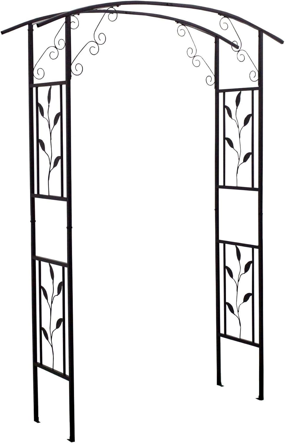 Steel Garden Arch, 6'10" High x 4'11" Wide, Garden Arbor for Various Climbing Plant, Outdoor Garden Lawn Backyard