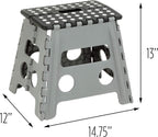 Honey-Can-Do TBL-02977 Folding Step Stool with Anti-Slip Surface, 12.8-Inch,Multicolor, 300 lbs