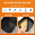 Ctizne Air Fryer Liners Disposable: 200PCS 8 Inch Square Parchment Paper Liner, Non-stick Oilproof Baking Paper Sheets for 5-8 QT Airfryer Basket