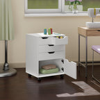 Winsome Halifax Mobile Storage Cabinet with 5 Drawers in White, Stylish & Functional Home Storage Cabinet for Filing, Kitchen Organization, Moveable Furniture for Office, Dorms, Apartments