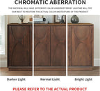 59" Sideboard Buffet Cabinet with Storage, Mid-Century Modern Sculpted Door Design Buffet Sideboard Accent Credenza with Adjustable Shelves for Living Room Kitchen Hallway (Walnut)