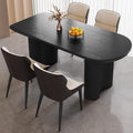 Guyii 62.99" Dining Table Set with 4 Chairs, Modern Kitchen Table Set, Indoor Dining Table for Kitchen, Bar, Living Room, Breakfast Nook, Small Space, Black