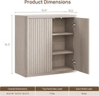 SICOTAS Buffet Cabinet with Storage 34.6" Sideboard Accent Modern Credenza with Doors & Shelves Fluted Tall Media Console Mid Century Coffee Bar Table for Living Room Kitchen Dining Room Hallway