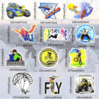 QTL Sport Stickers for Teens Kids Sport Stickers for Water Bottle Skateboard Laptop Waterproof Vinyl Packs 50Pcs