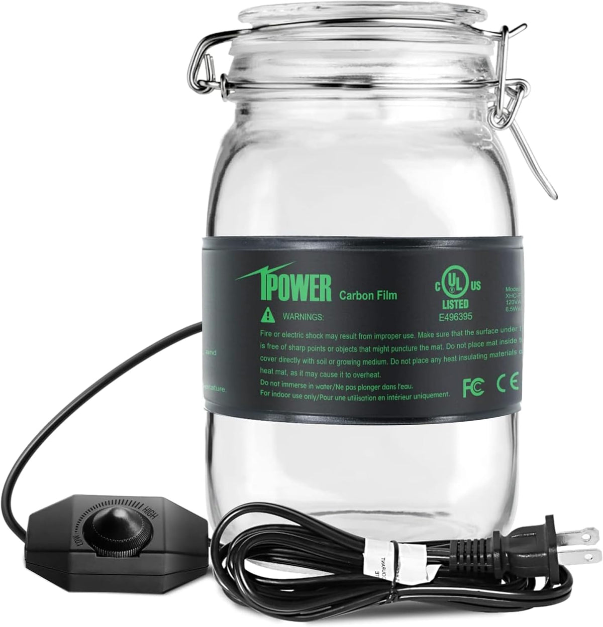 iPower 3" x 20" Seeding Heat Mat with Temperature Adjustable Knob and Thermometer, Durable Warm Hydroponic Plant Germination Starting Pad
