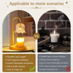 CRMILL Candle Warmer Lamp Electric Timer - Candles Warming Light Height Adjustable Dimmable Warmers Flower Lamps No Flame Heat Warm Melt Wax Jar Modern Home Decor Table Lights for Home Living Bedroom