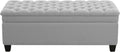 WUTUTUEE 51" Fabric Storage Ottoman Bench, Upholstered Rectangle End of Bed Storage Ottoman Tufted Living Room Bedroom Bench with Safety Hinge, Solid Wood Legs, Loads 500 lb(Light Grey)