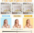 Make Up Vanity Desk with Mirror and Lights,Small Vanity With Storage Chair | White Vanity Table Set with Charger Station