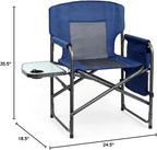 Yestomo Directors Chair, Camping Chairs for Adults, Heavy Duty Side Table, Lawn Chairs with Side Pockets Carry Straps