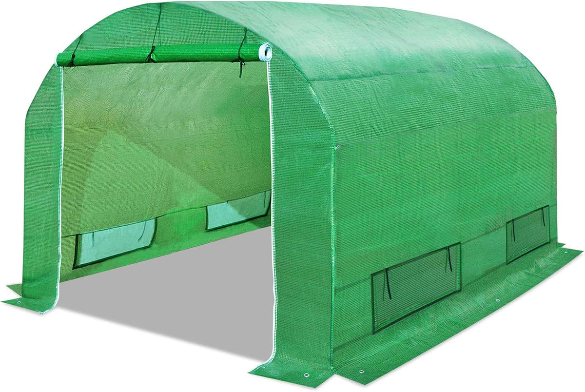Strong Camel Greenhouse Replacement Covering for Outdoor Larger Hot Garden House , Support Arch Frame Climbing Plants/Flowers/Vegetables (10' X7'X6', Cover)