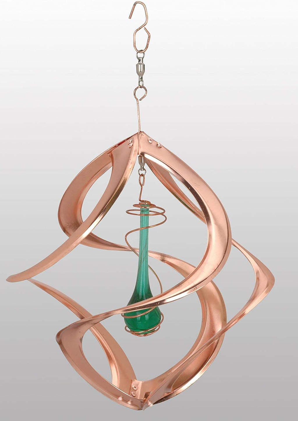Red Carpet Studios The Original Helix Cosmix Wind Spinner 3-Dimensonal Garden Decor Small, 11-Inch, Copper - Teardrop