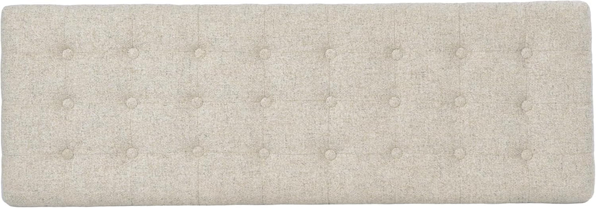 HomePop Modern Tufted Storage Bench - Textured Cream Fabric