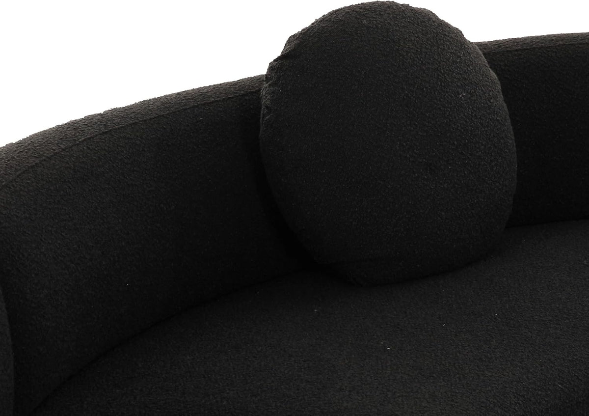 Tov Furniture Broohah Black Boucle Sectional