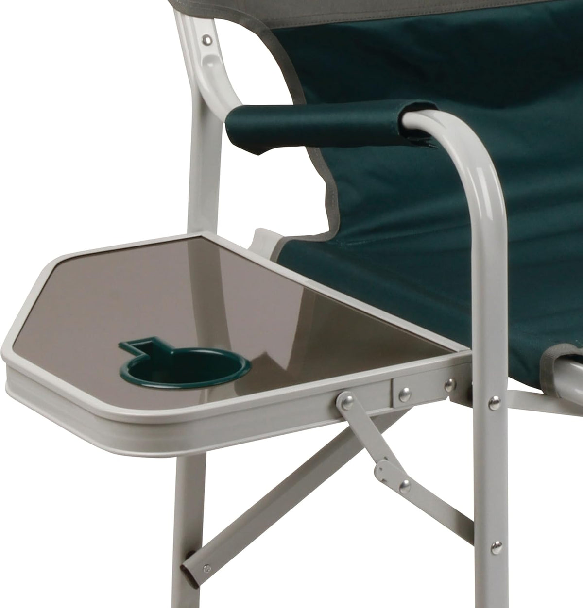 Coleman Outpost Elite Folding Camping Chair with Side Table & Cup Holder, Weather-Resistant Portable Chair with Arm Rests