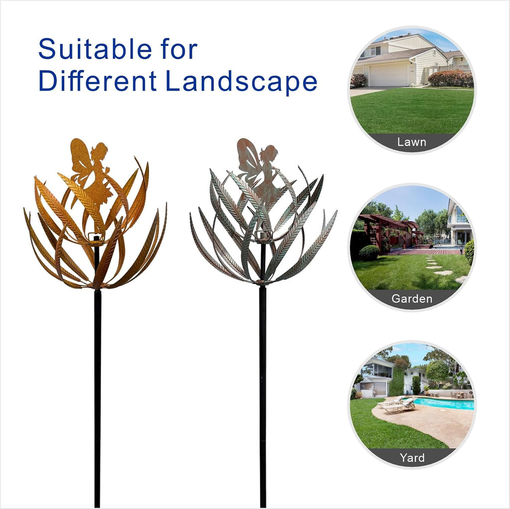 Wind Spinner for Yard and Garden Metal Kinetic Wind Sculptures for Outdoor Decorations(63 x 12.99 inches)