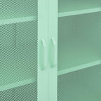 Mint Steel Storage Cabinet 13.8" W x 31.5" L x 40" H, Adjustable Shelves 198 lb Load, Slim Metal Cupboard for Bathroom, Pantry, Living Room & Kitchen, Small Space Organizer