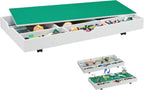3 in 1 Construction Play Table Compatible with Lego, Game Table with Block Board and Train Car, Rolling Game Table with Locking Wheels and Storage Space, Suitable for Storing Under Bed or Sofa (White)