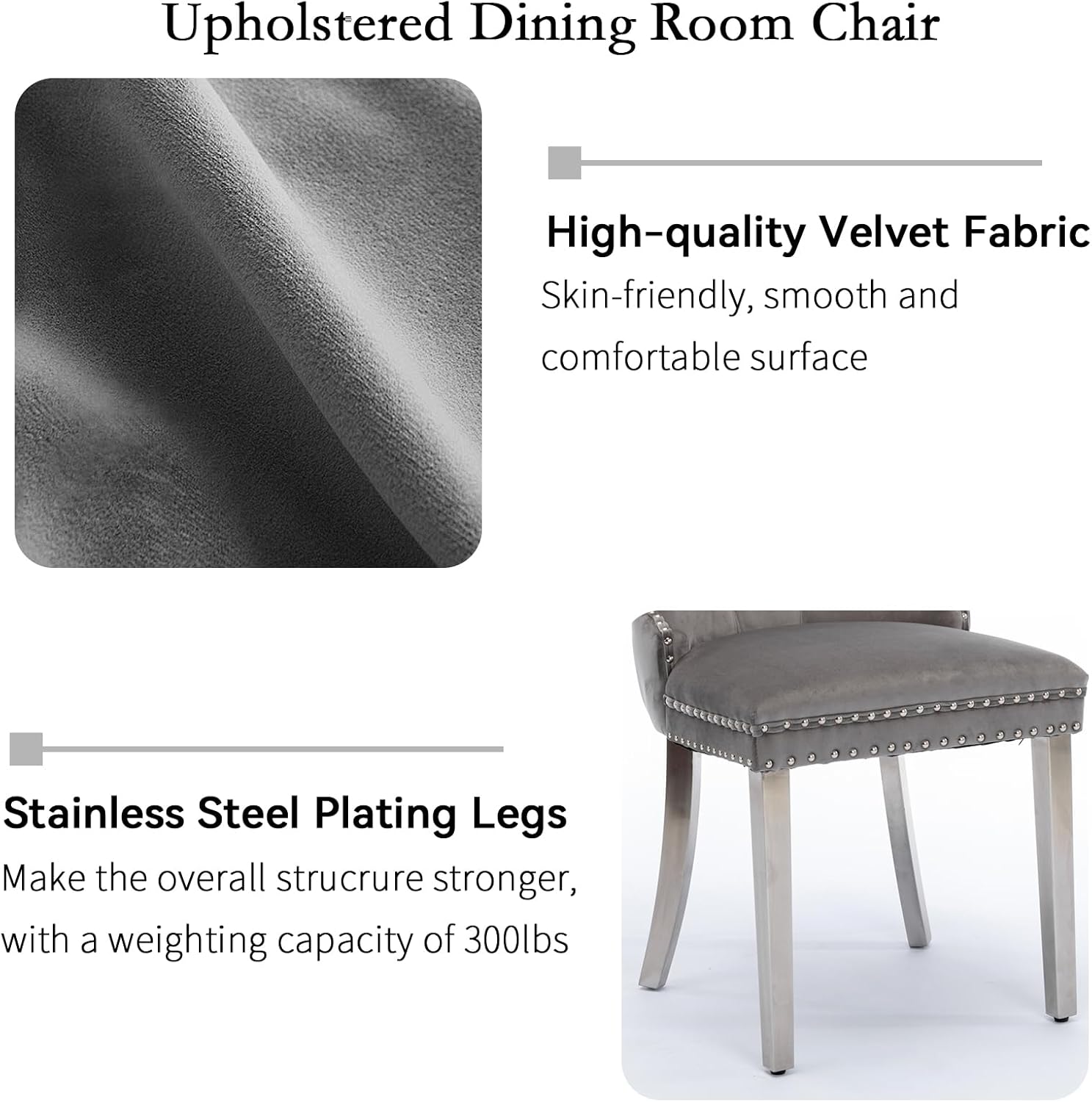 White Faux Marble Dining Room Table Set for 4, 5-Piece 63"-78.74" Extendable Dining Table Set with 4 Chairs, Rectangle Wooden Expanding Kitchen Table and Grey Upholstered Chairs Set