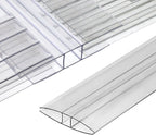 Greenhouses Polycarbonate Greenhouse Panels Connectors - Fit 6mm or 8mm Twin-Wall Polycarbonate Panels, Join 2 Pieces of Panels Together, 4-Foot Length, 10 Pieces (H Connectors 8mm-4ft)