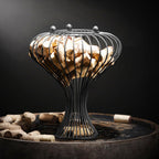 Metal Black Wine Cork Display Holder Iron Cork Container Decorative Free Standing Wine Cork Storage Collector Cage Wine Stopper Collector Basket for Wine Lover Gift Kitchen Decor