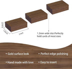 UNIQOOO 12 Pack 2" Rustic Walnut Wood Stands for Cardstock, Wedding Table Numbers Holders, Photo Holder, Photo Display Stand for Event Decor, Retail Shop, Cafe Restaurant Menu, Business Card, Name Tag