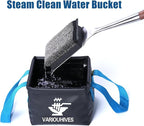 Collapsible Water Bucket for Grill Brush Heads, Durable Dunk Tank for Stainless-Steel Grates and Steam Grills,Ideal Gift for Dads(Bucket Only, No Brush Included)