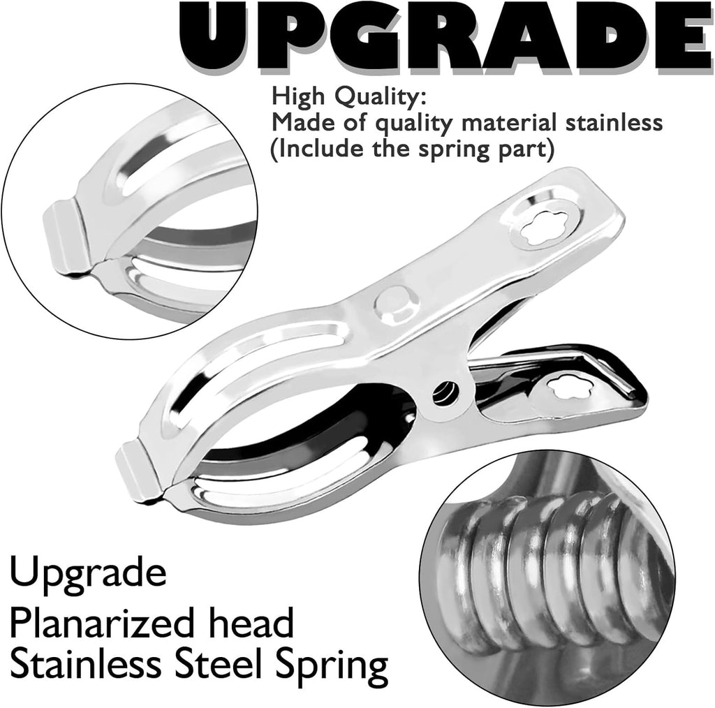BESTEEL Upgraded 240 PCS Garden Clips, Greenhouse Clamps 100% Stainless Steel Heavy Duty Greenhuose Clips for Netting - Strong Grip to Hold Down Shade Cloth or Plant Cover on Garden Greenhouse Hoops