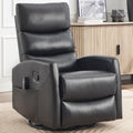Rocker Recliner Chairs, 360° Swivel Rocking Recliner Chair for Adults,Glider Rocker Recliners, Small Recliners with Vibration Massage and Heat for Living Room (Black)