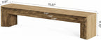 Tribesigns 71'' Extra Long Shoe Storage Bench,Mid-Century Modern Entryway Bench,Indoor Wooden End of Bed Bench for Hallway,Bedroom,Living Room (Light Brown)