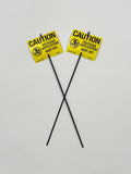 Great Lakes Marking Products Lawn Treatment Application Stakes & MASSACHUSETTS Signs (Economy Style Stake / 500 pc. Pack), Black, Yellow, White