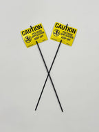 Great Lakes Marking Products Lawn Treatment Application Stakes & MASSACHUSETTS Signs (Economy Style Stake / 500 pc. Pack), Black, Yellow, White