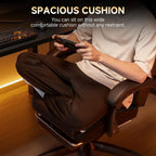 GTPLAYER Gaming Chair, High Back Leather Computer Gaming Chair with Footrest, Ergonomic Height Adjustable Office Chair with Removable Cover and Lumbar Support for Gaming & Work,Black