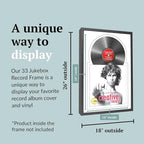 Creative Picture Frames 16" x 24" Jukebox Vinyl Frame Display with Double Matting, LP Record Album Frame for Wall Decor, White/White, 1 Count