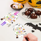 50pcs Halloween Glow Stick Holder Tags, A Little Bit of Light for Halloween Night Tags for Halloween Party Favor and Gift Wrapping Decoration (Light)