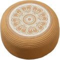 Deck Outdoor Rattan Stool - Coastal Living Outdoor Ottomans, Waterproof Porch Rattan Seat, Patio Ottoman Chair | Poolside Waterproof Floor Cushion Tatami Ottoman for Home, Garden, Deck, Porch, Balcony