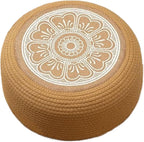 Deck Outdoor Rattan Stool - Coastal Living Outdoor Ottomans, Waterproof Porch Rattan Seat, Patio Ottoman Chair | Poolside Waterproof Floor Cushion Tatami Ottoman for Home, Garden, Deck, Porch, Balcony