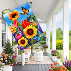 large Garden Flag 28x40 Double Sided sunflower flag, monarch Butterfly Floral Flower Welcome Garden Yard House Flags Outside Outdoor House sunflower Spring Summer Décor